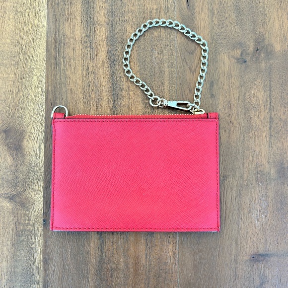 Kate Spade red leather wristlet - Picture 2 of 5